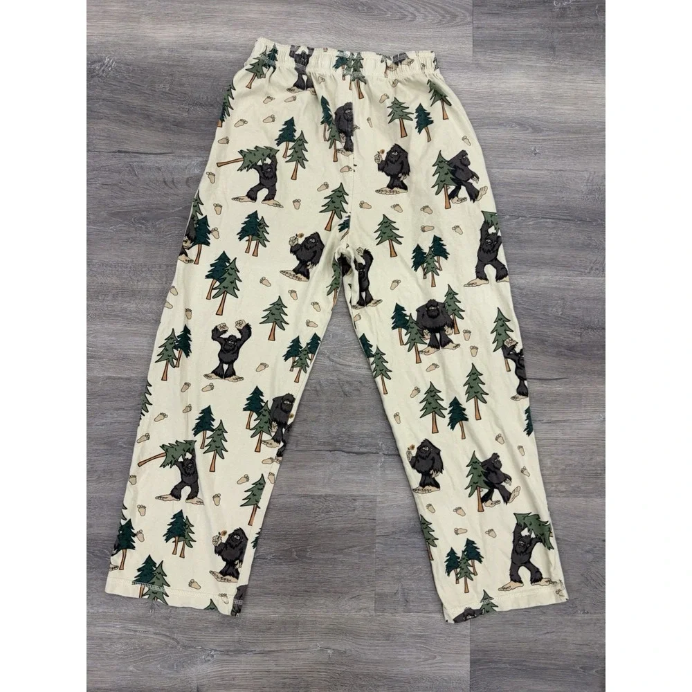 Lazy One Sasquatch Pajama Lounge Pants Unisex Size Small